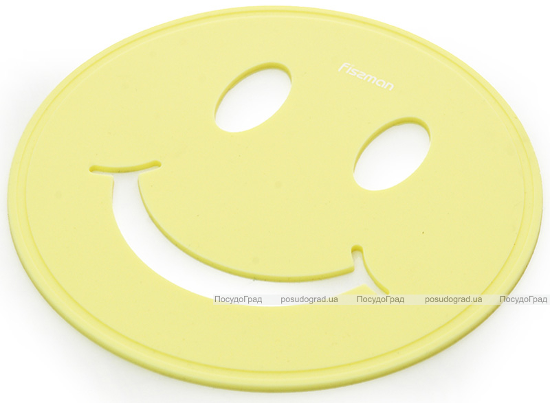 Підставка під гаряче Fissman Smile Ø17см силіконова, жовта