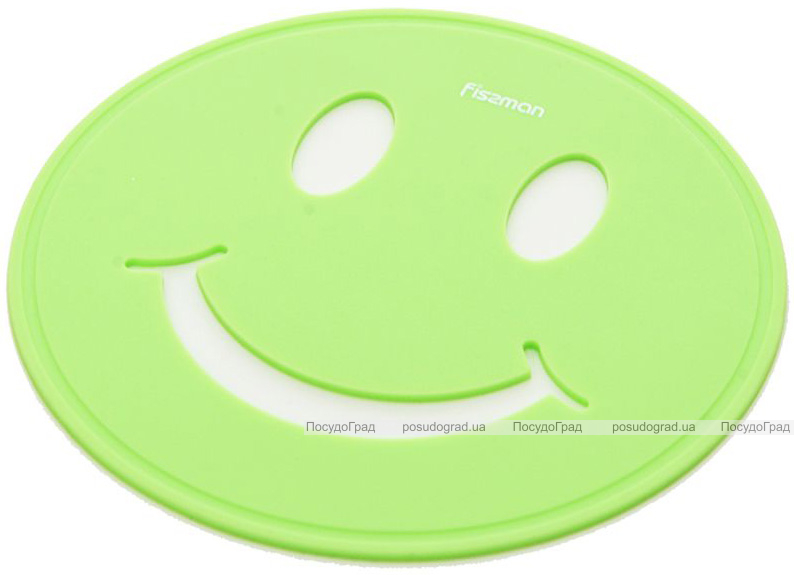 Підставка під гаряче Fissman Smile Ø17см силіконова, салатова