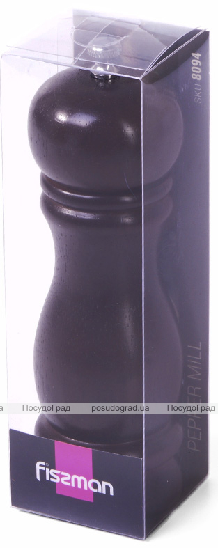 Млин для спецій (перцемолка) Fissman Spice Rossey 16.5х5см, корпус темне дерево