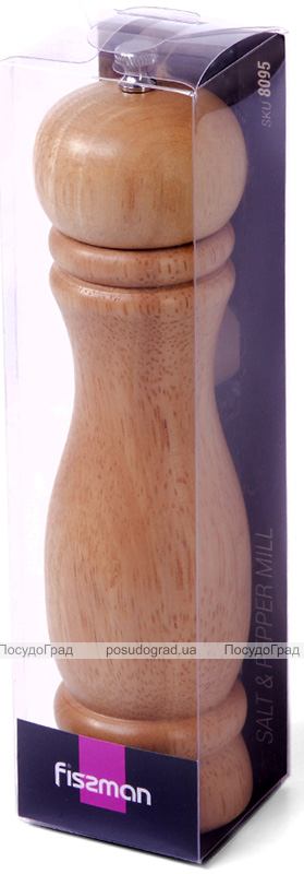 Млин для спецій (перцемолка) Fissman 21.5x5см, дерев'яний корпус