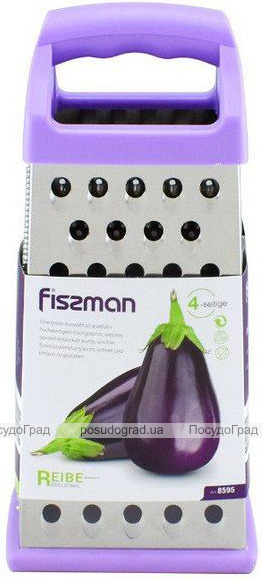 Терка 4-х гранна Fissman Meotida з пластиковою ручкою, 24х11х8.5см