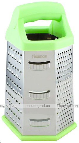 Терка 6-ти гранна Fissman Meotida з пластиковою ручкою, 24х11х8.5см