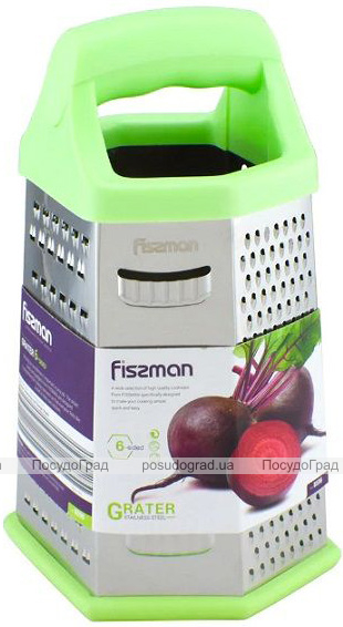 Терка 6-ти гранна Fissman Meotida з пластиковою ручкою, 24х11х8.5см