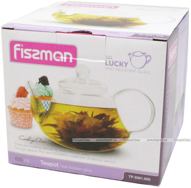 Чайник заварювальний Fissman Lucky-9361 600мл зі знімним фільтром