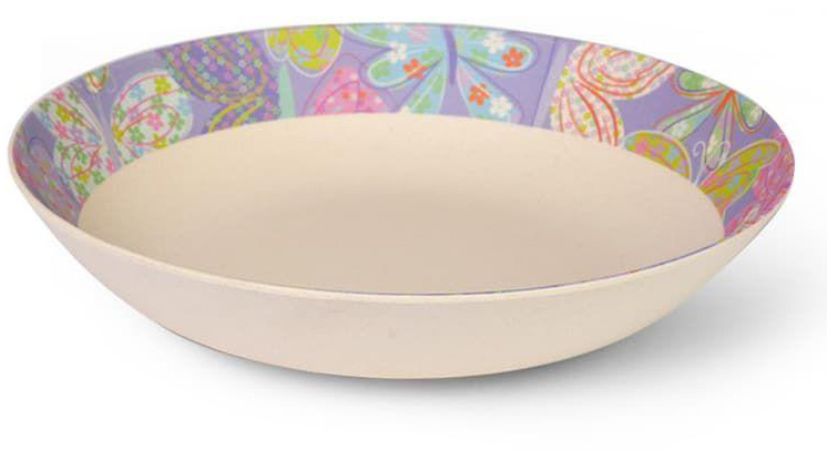 Тарелка суповая Fissman Flower 22x4.4см из бамбукового волокна