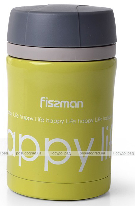 Термос пищевой Fissman Hotfood 450мл из нержавеющей стали, оливковый