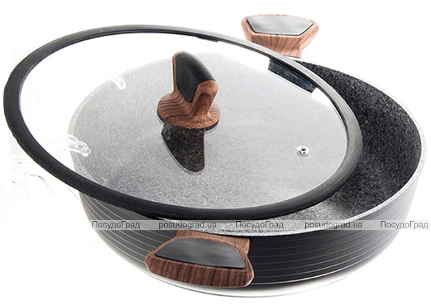 Сотейник Fissman Diamond Grey Ø28см с каменным антипригарным покрытием