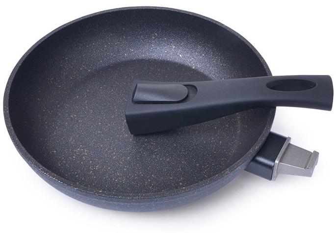 Сковорода Fissman Cosmic Black Ø24см зі знімною ручкою