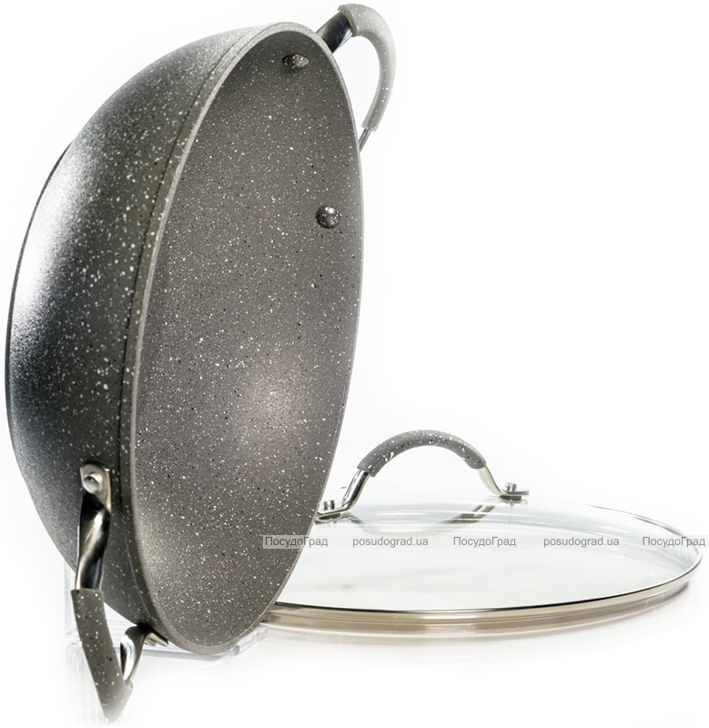 Вок Fissman Iron Stone Ø32х9см зі скляною кришкою