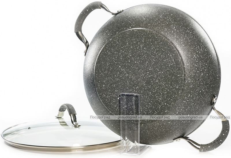 Вок Fissman Iron Stone Ø32х9см зі скляною кришкою