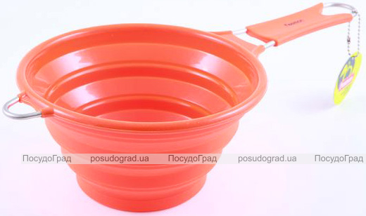 Друшляк силіконовий Fissman Ø18х34см, складаний