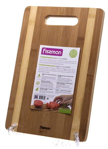 Доска разделочная бамбуковая Fissman Strip 30х20х1.5см