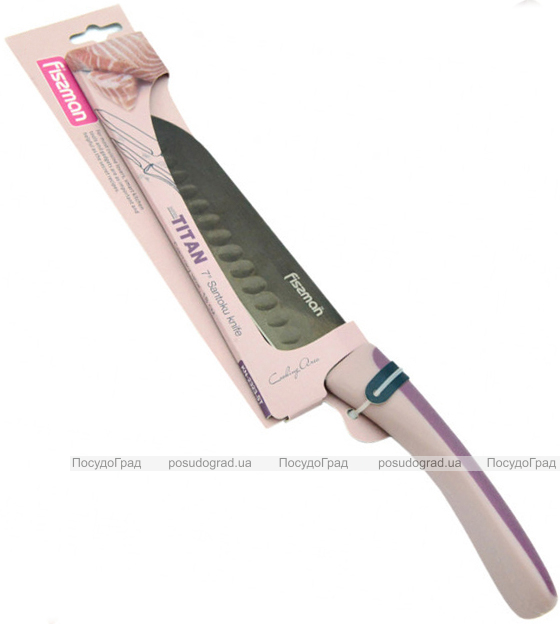 Ніж сантоку Fissman Titan 18см з титановим покриттям