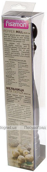 Мельница для специй (перцемолка) Fissman Spice 30см, темный бамбук