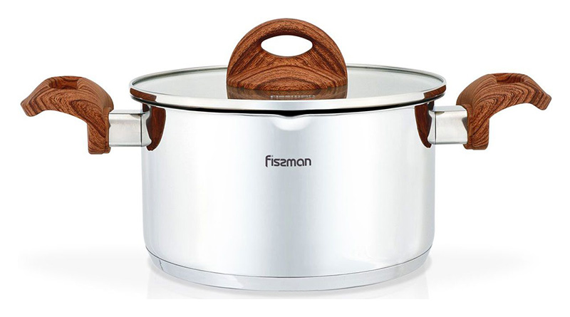 Каструля Fissman Altea 2.5л з мірною шкалою та кришкою-друшляк