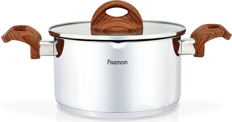 Каструля Fissman Altea 6.1л з мірною шкалою та кришкою-друшляк