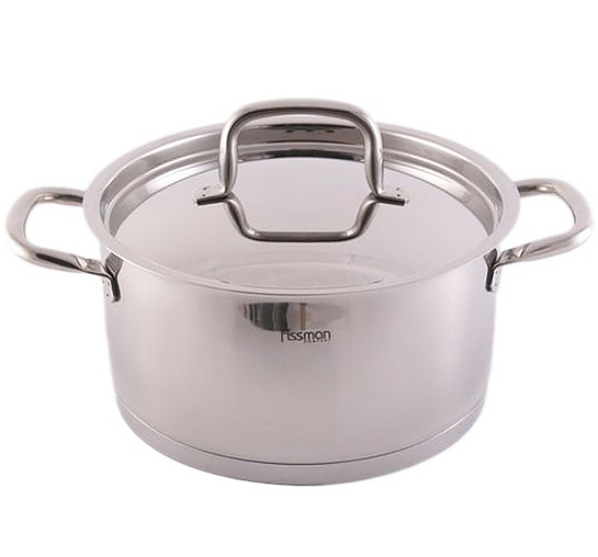 Каструля Fissman WEST 5.4л зі сталевою кришкою