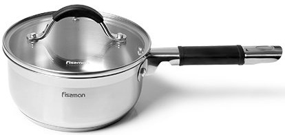 Ківш Fissman Magnifika 1.5л з нержавіючої сталі з силіконовими накладками на ручках
