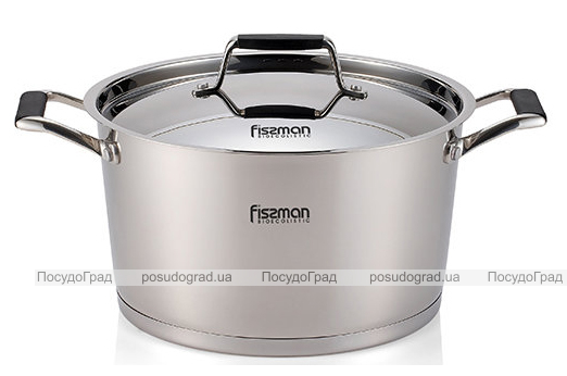 Каструля Fissman Elara 3.3л зі сталевою кришкою