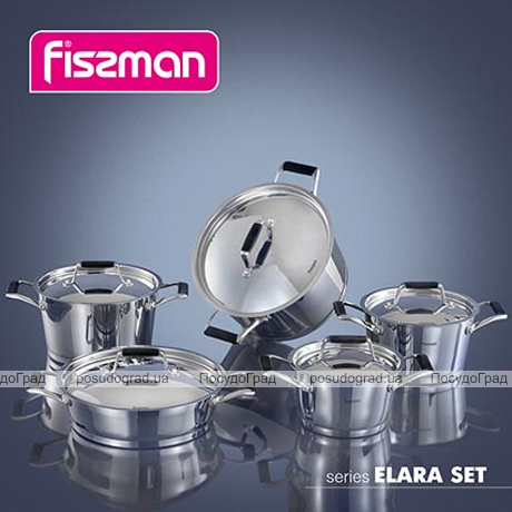 Набор кухонной посуды Fissman ELARA 4 кастрюли и сотейник (10 предметов)