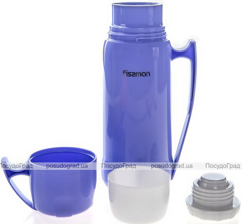 Термос Fissman Violet 600мл дзеркальна колба з 2 чашками
