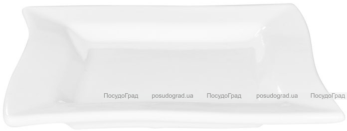 Набір 6 квадратних тарілок Helfer 15х15см білі, фарфор