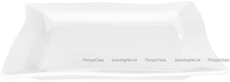 Набір 6 квадратних тарілок Helfer 20х20см білі, фарфор