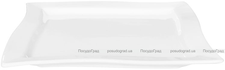 Набір 4 сервірувальних блюда Helfer 30х30см білі, фарфор