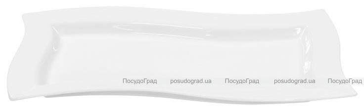 Набір 4 сервірувальних блюда Helfer 26х12см білі, фарфор