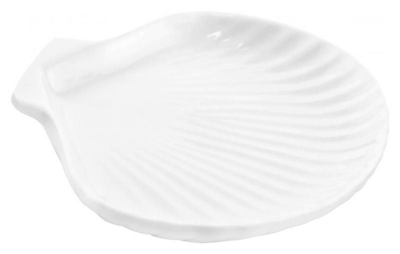 Набор 8 сервировочных блюд "Ракушка" Helfer 15х11см белые, фарфор