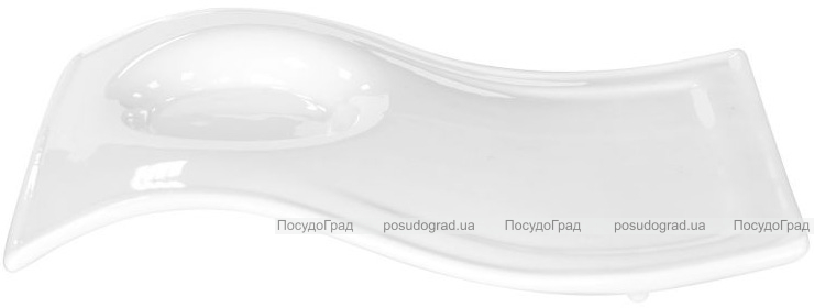 Набор 6 чашек Helfer Wave 220мл (Ø8х10.5см) с блюдцами 20х6см белые, фарфор