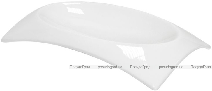 Набір 6 тарілок прямокутних Helfer 23х15см білі, фарфор