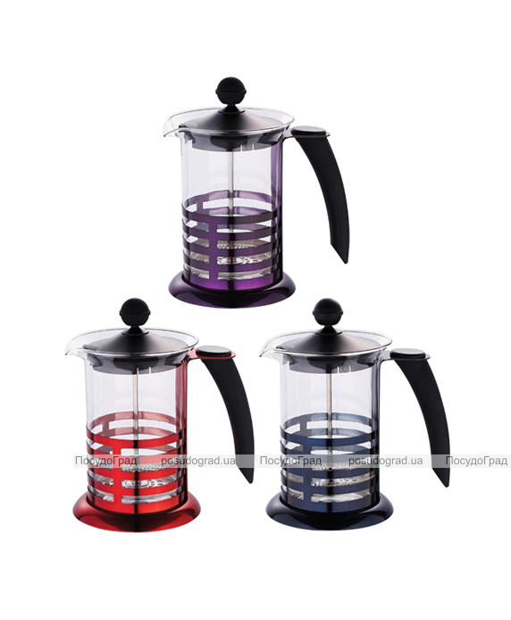 Френч-прес Kaiserhoff 2987 350мл Colored Plunger