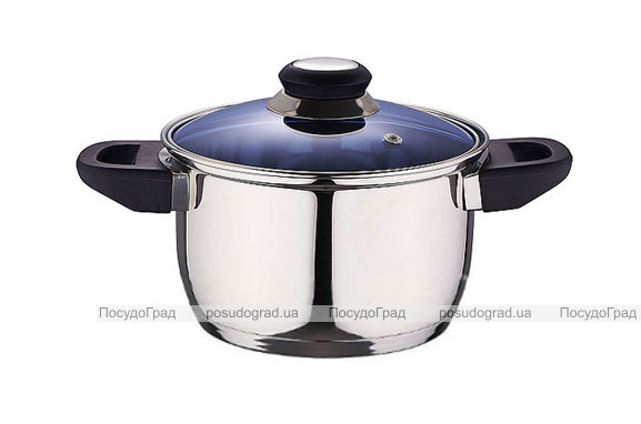 Каструля Kaiserhoff Blue Sky 1,9 л з блакитною скляною кришкою