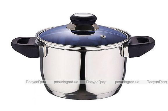 Каструля Kaiserhoff Blue Sky 3,6л з блакитною скляною кришкою