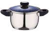 Каструля Kaiserhoff Blue Sky 6,1л з блакитною скляною кришкою