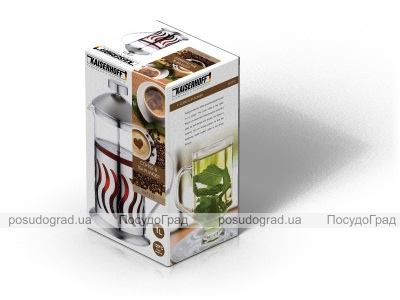 Френч-прес Kaiserhoff 7312 1000мл Coffee&Tea Plunger