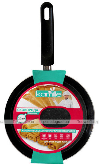 Сковорода для млинців Kamille Crepe Pan Ø24см з керамічним антипригарним покриттям