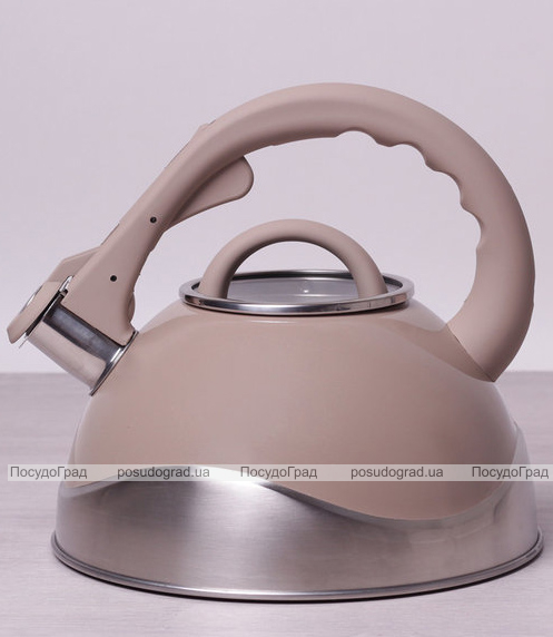 Чайник Kamille Whistling Kettle 3л зі свистком і скляною кришкою