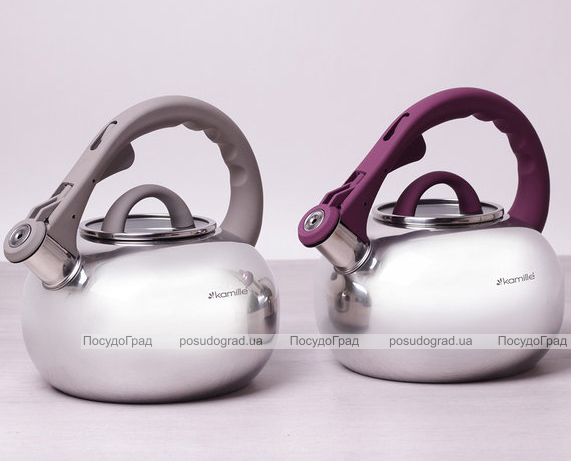 Чайник Kamille Whistling Kettle-I 2.8л зі свистком і скляною кришкою