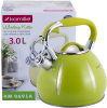 Чайник Kamille Marshmallow 3л з нержавіючої сталі зі свистком, зелений