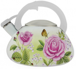 Чайник емальований Kamille Spring Flowers-I зі 3.0л зі свистком
