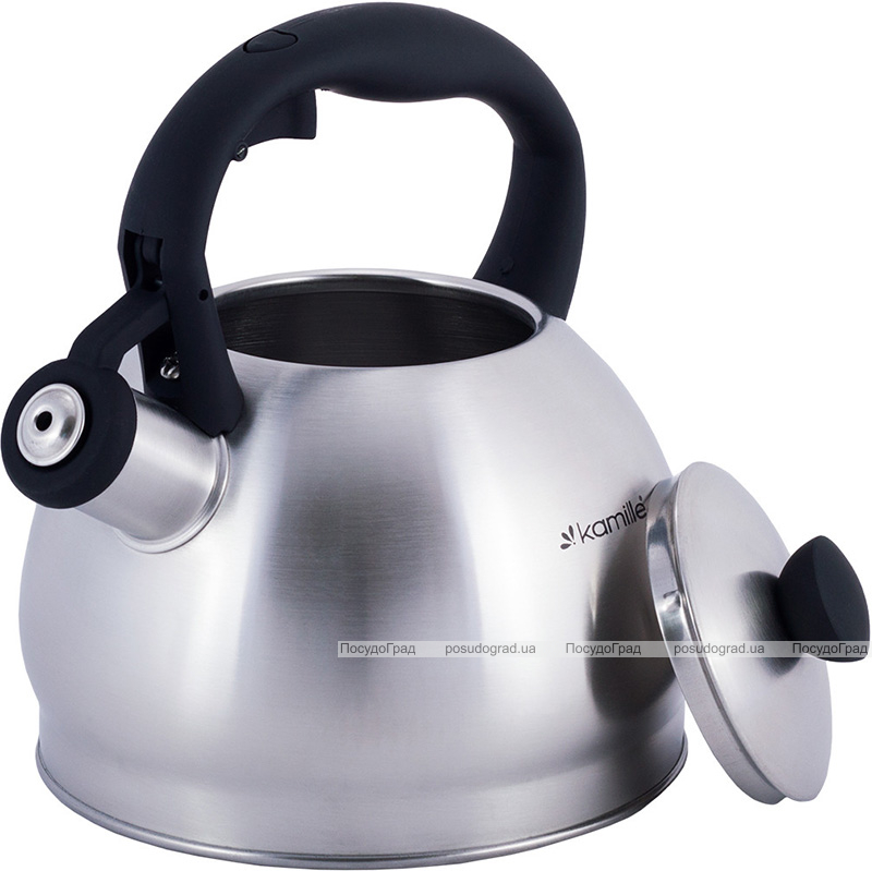 Чайник Kamille Whistling Kettle 2л з нержавіючої сталі зі свистком, 4 кольори ручок