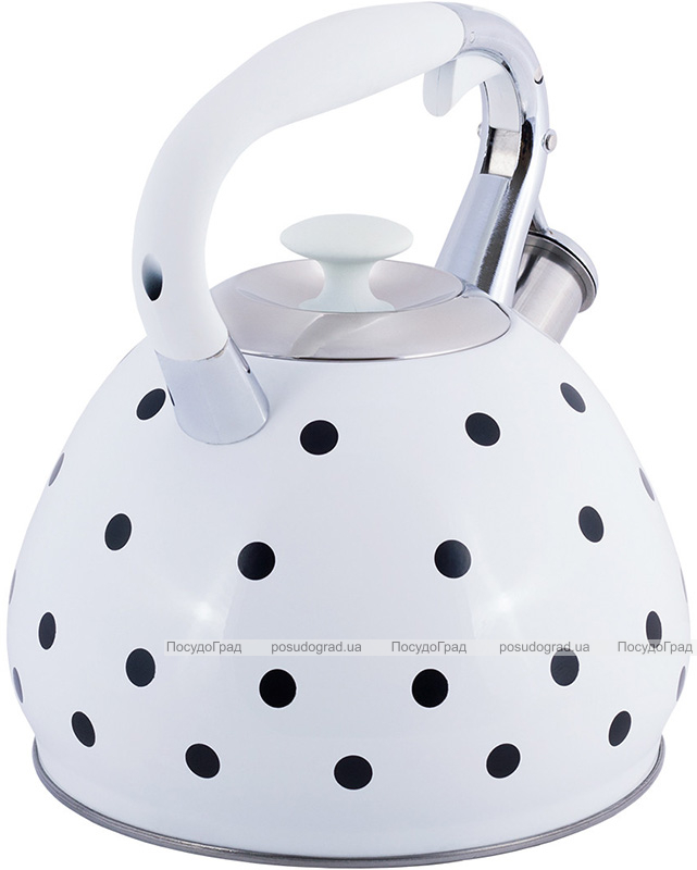 Чайник Kamille Polka Dot Kettle 3л з нержавіючої сталі зі свистком, в горошок, 3 кольори