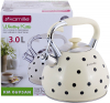 Чайник Kamille Polka Dot Kettle 3л з нержавіючої сталі зі свистком, в горошок, 3 кольори