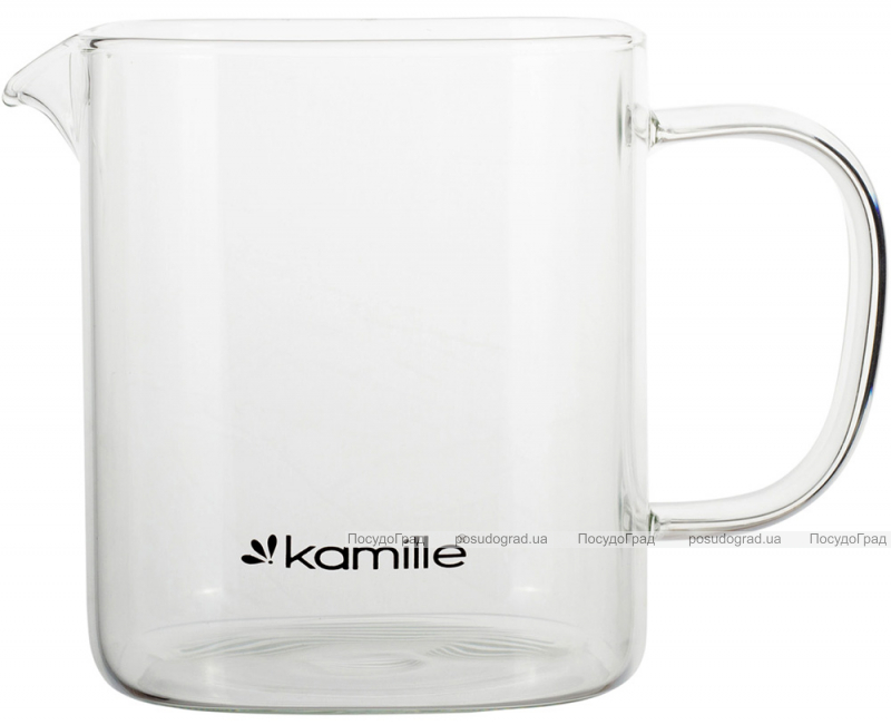 Чайник скляний заварювальний Kamille 1000мл зі знімним ситечком (0778m)