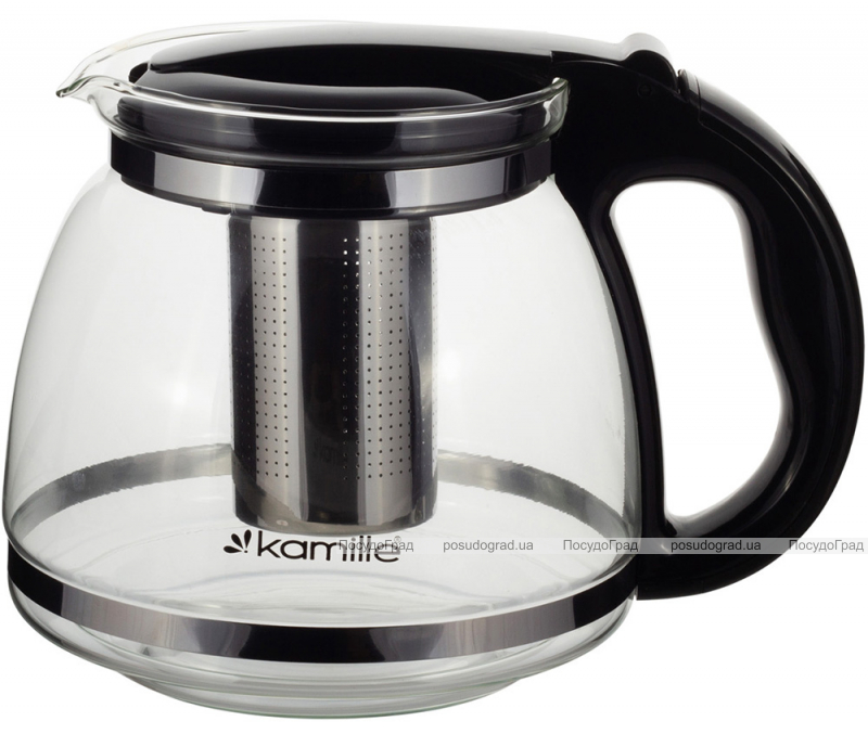 Чайник скляний заварювальний Kamille 2000мл зі знімним ситечком (0780xl)