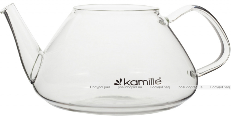 Чайник скляний заварювальний Kamille 450мл зі знімним ситечком (0782s)