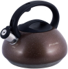 Чайник Kamille Whistling Kettle 3л з нержавіючої сталі зі свистком, коричневий граніт
