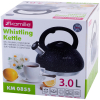 Чайник Kamille Whistling Kettle 3л из нержавеющей стали со свистком, черный гранит